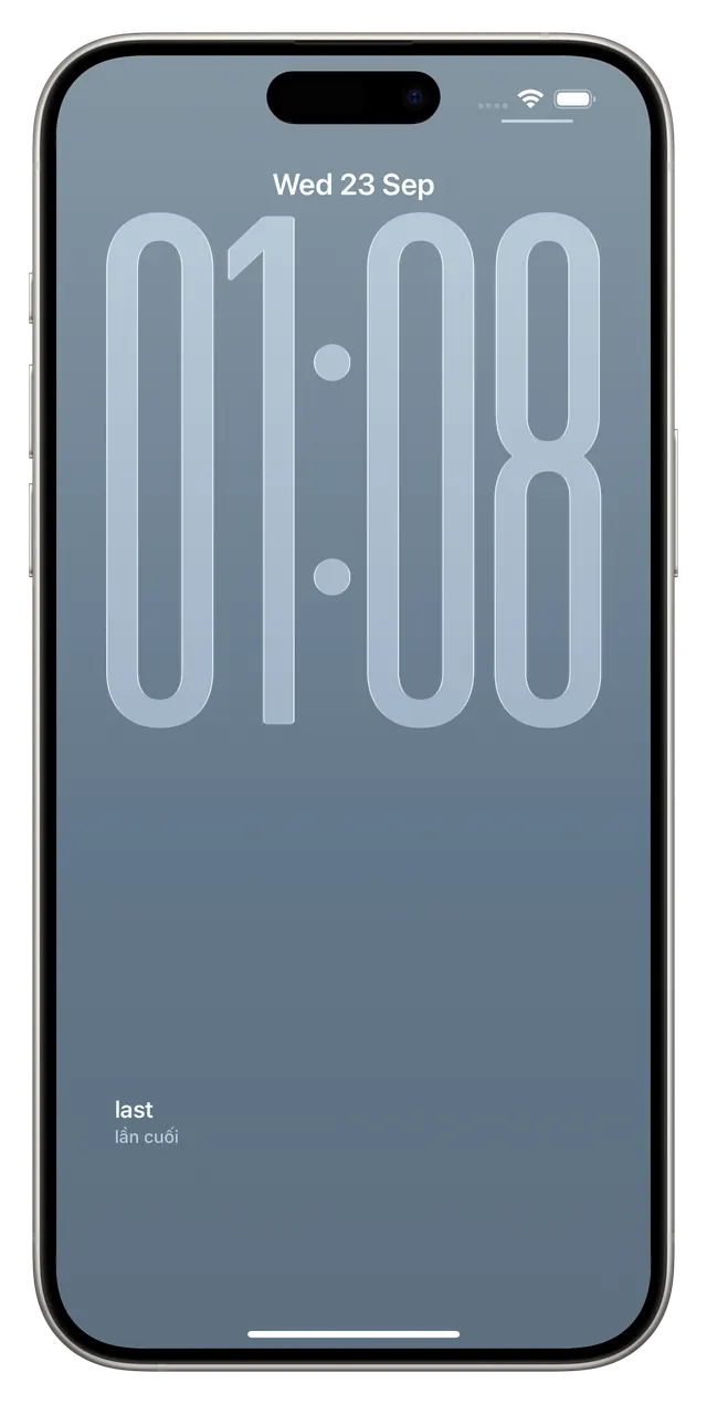Chamate vocabulary widget on the iPhone lock screen